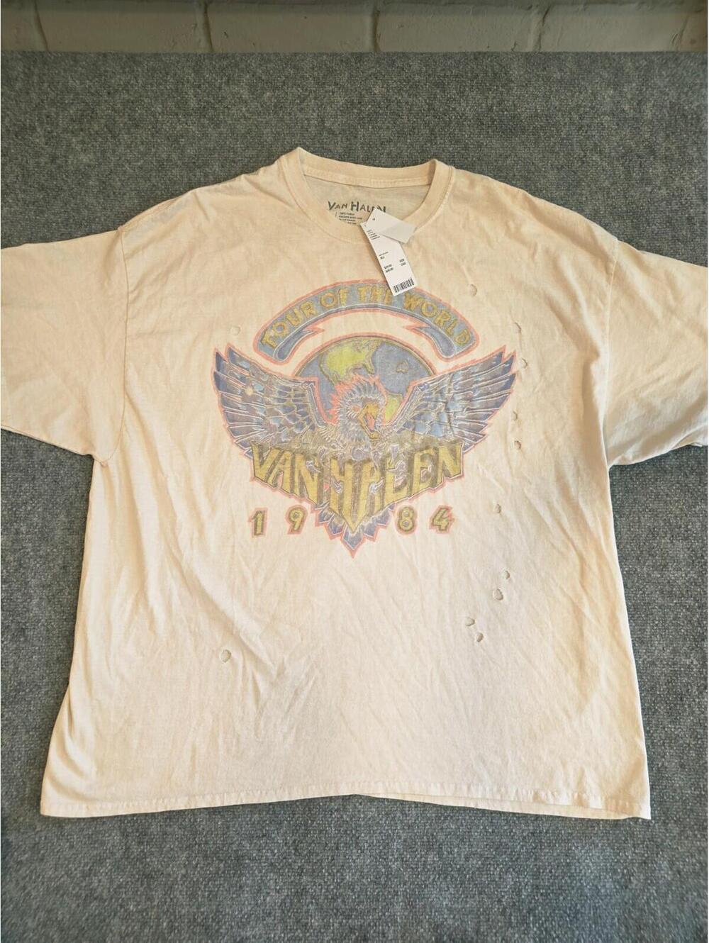 NEW Van Halen 1984 Tour of the World Graphic Band Tee OS